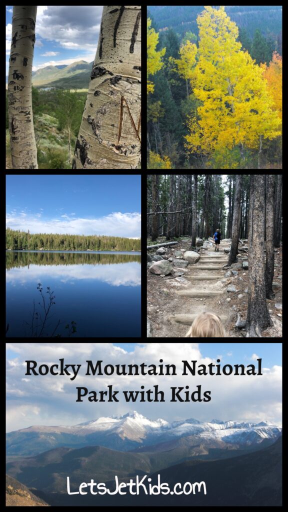 Rocky Mountain National Park with kids hikes pin 