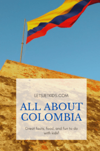 All about Colombia for kids pin