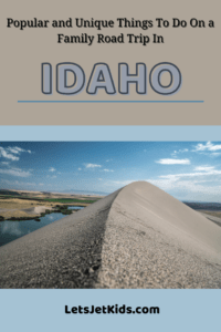 Idaho road trip for families pin