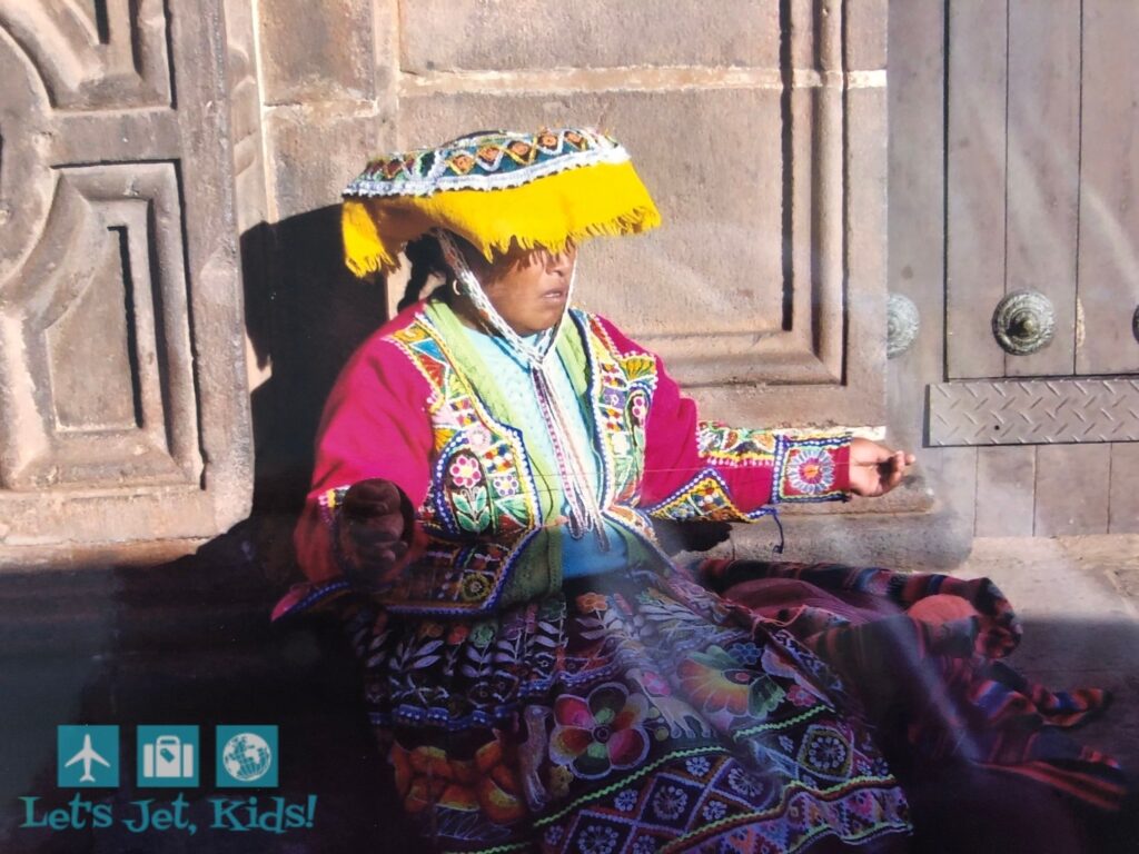woman in colorful clothing