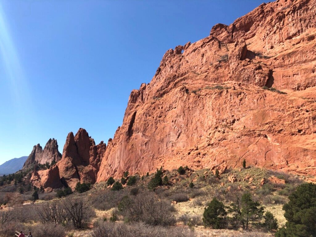 Garden of the Gods  large red rock wall