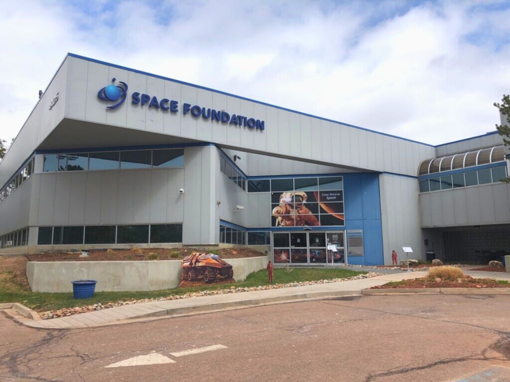 Exterior of Space Discovery center in Colorado Springs