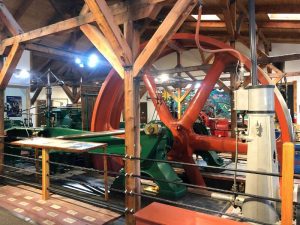 Mining Museum Colorado Springs, large reddish orange wheel