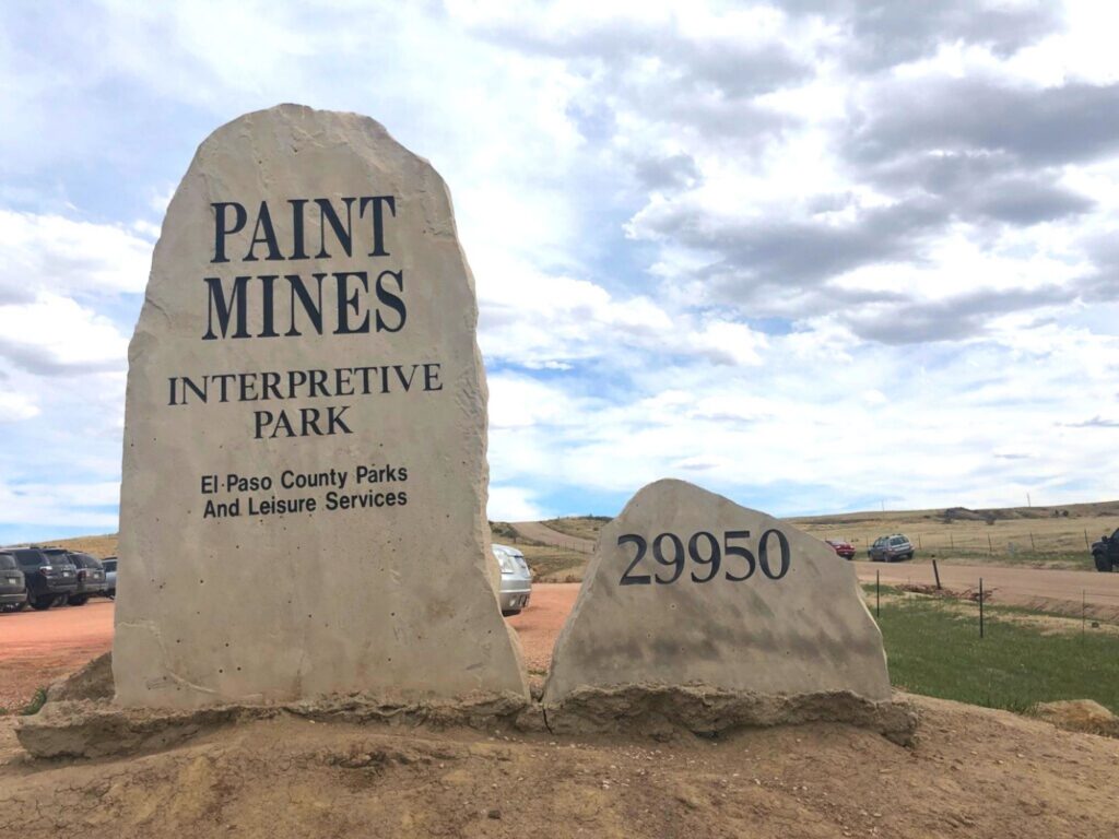 Paint mines entrance sign 