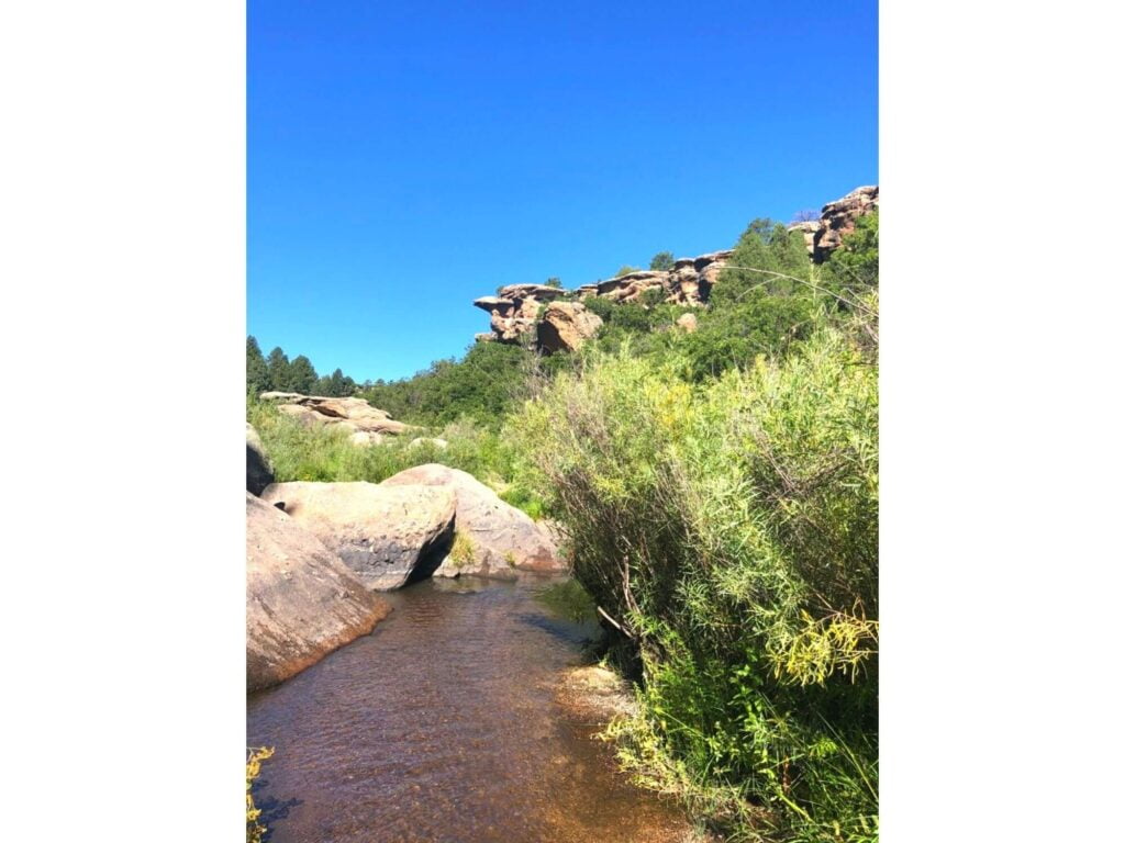 the creek at Castlewood Canyon