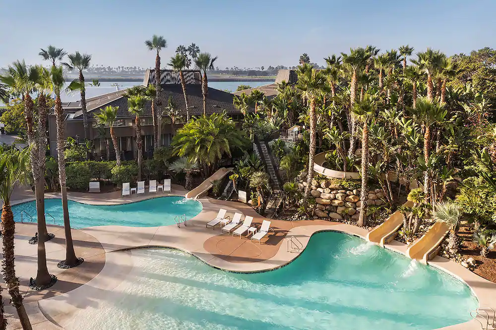 family hotels in San Diego Hyatt Regency Mission Bay pool areas