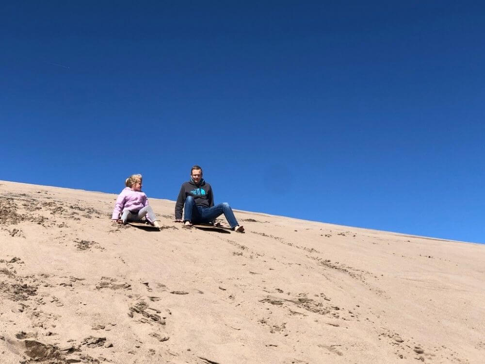 Great Sand Dunes National Park sledding