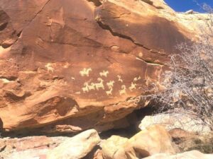 Petroglyphs Arches National Park with Kids