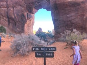 Pine Tree Arch Arches National Park with kids