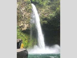 La Fortuna Waterfall vertical eye level