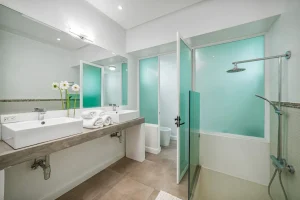 modern rental bathroom samara