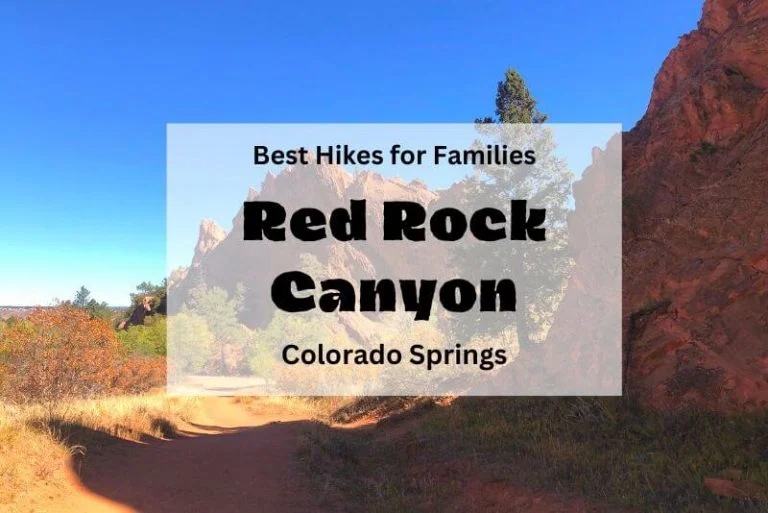 Red Rock Canyon text with red rock walls in background