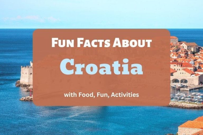 Croatia coastline in background, text over lay that says "fun facts about croatia"