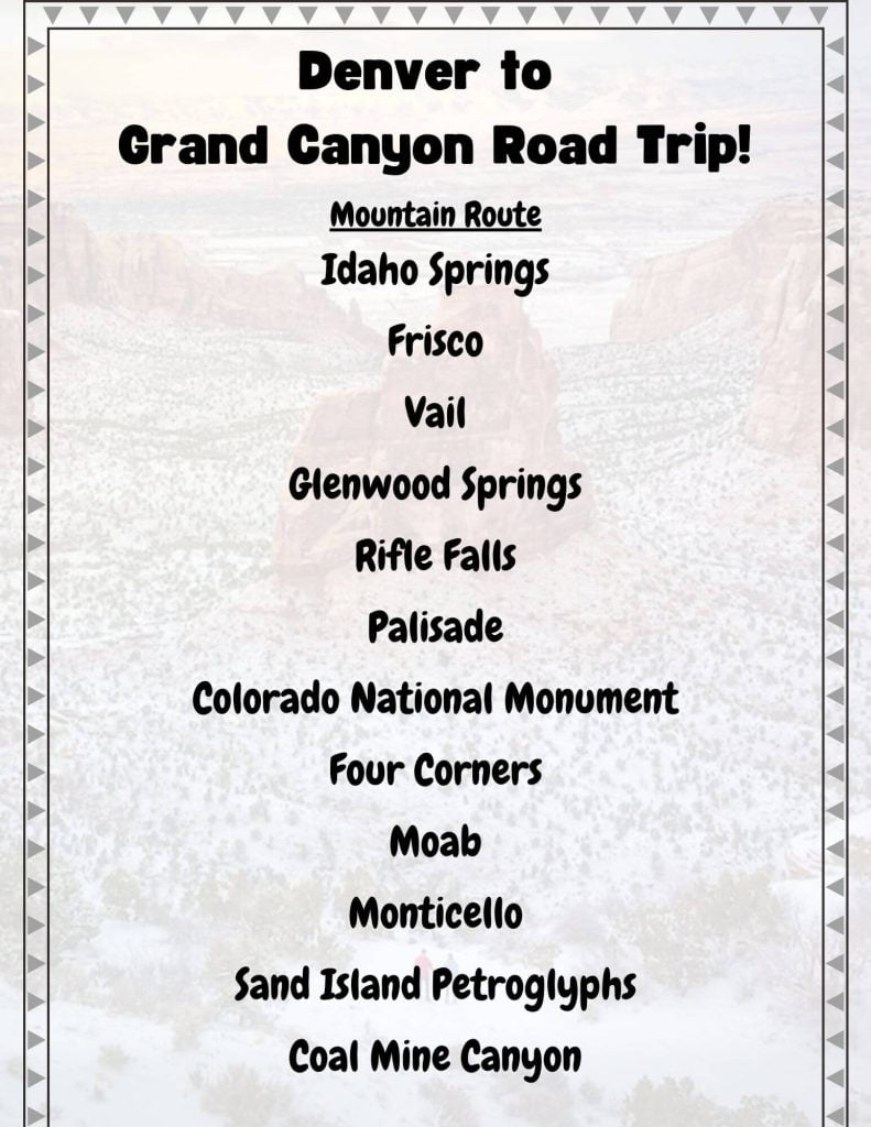 Denver to Grand Canyon Road Trip for Families