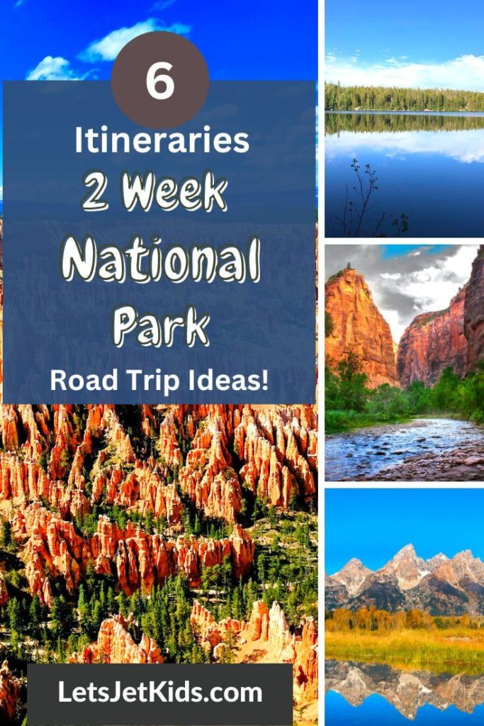2 week national park road trip map