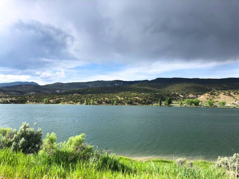 large reservoir at Rifle Gap State Park