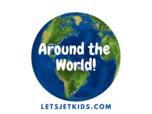 earth with text Around the World