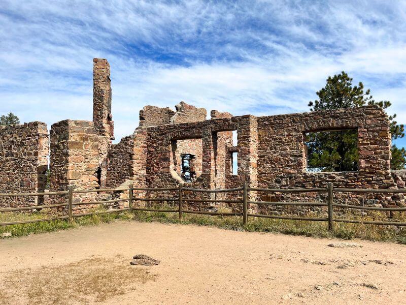 The ruins of a castle at Mount Falcon Park